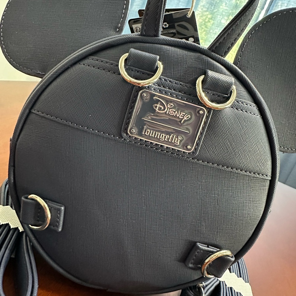 Disney Mickey Mouse Navy Blue Paisley Mini Backpack - Picture 6 of 8